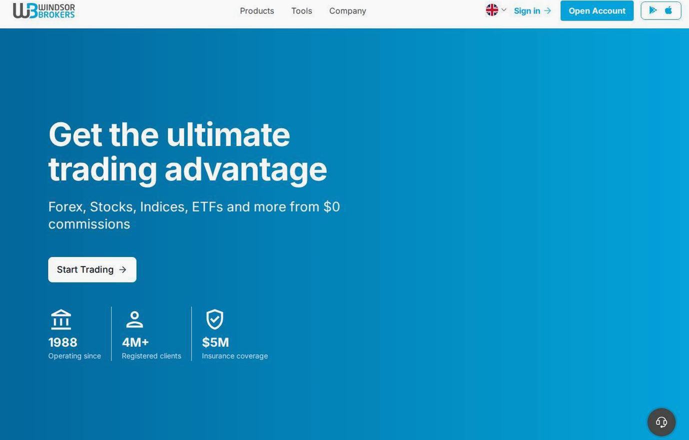 Screenshot of the Windsor Brokers website